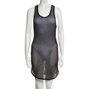 Isabel Marant fishnet mini dress, perfect swimsuit coverup!